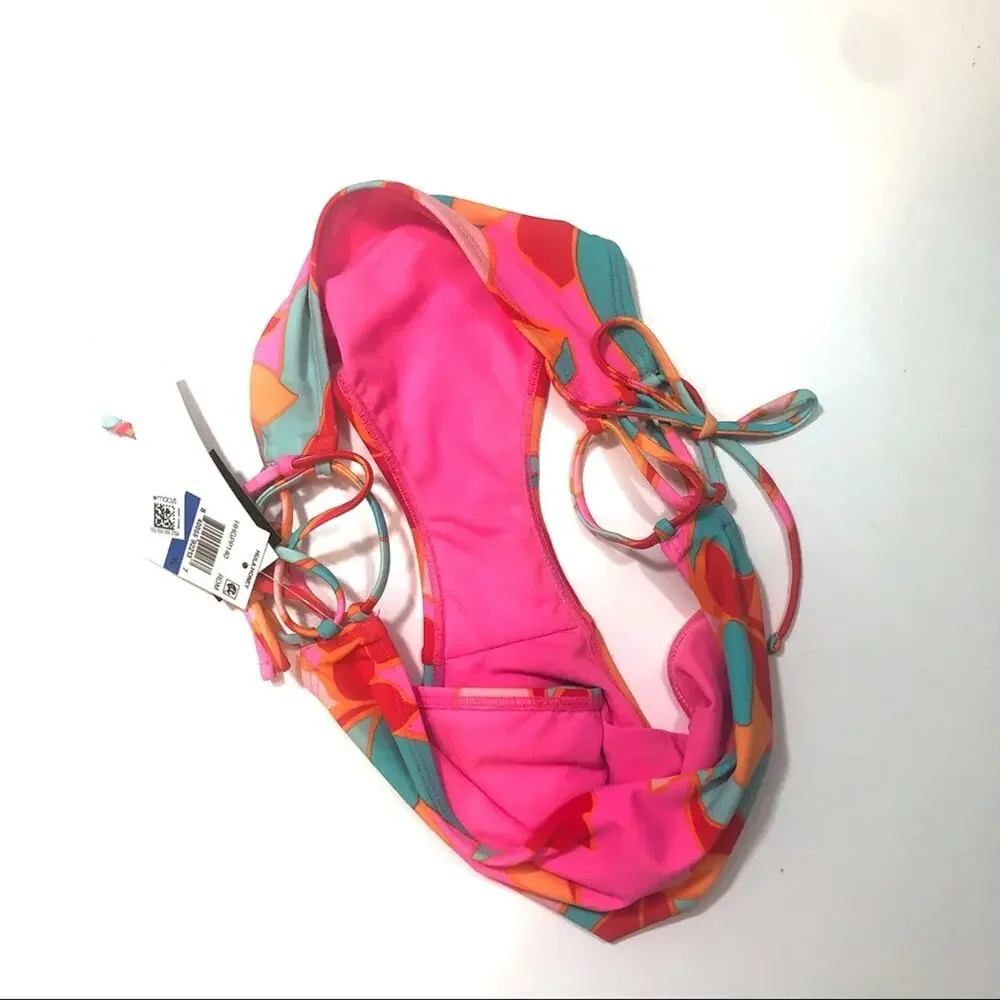 Hula Honey pink multi bikini swim bottom XL